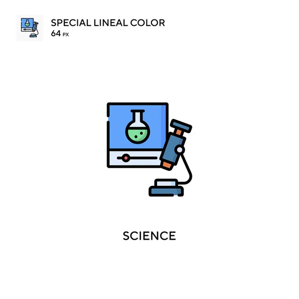 Ciencia Icono Especial Vector Color Lineal Iconos Ciencia Para Proyecto — Vector de stock