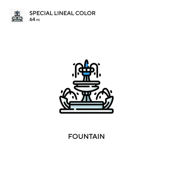 Fountain Özel Doğrusal Renk Vektörü Simgesi Projeniz Için Kaynak Simgeleri — Stok Vektör