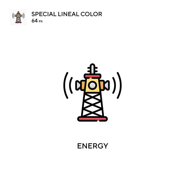 エネルギー特殊線型カラーベクトルアイコン ビジネスプロジェクトのエネルギーアイコン — ストックベクタ