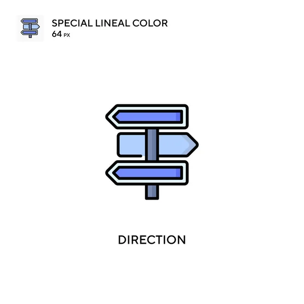 Richtung Spezielles Lineares Farbvektorsymbol Richtungs Symbole Für Ihr Geschäftsprojekt — Stockvektor