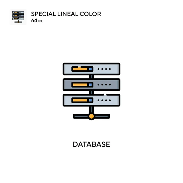 2009 Database Special Lineal Color Vector Icon 비즈니스 프로젝트를 데이터베이스 — 스톡 벡터