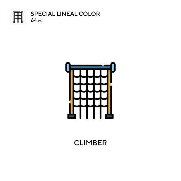 Climber Icono Especial Vector Color Lineal Iconos Escalador Para Proyecto — Vector de stock