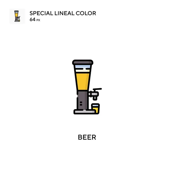 Cerveja Ícone Vetorial Cor Linear Especial Ícones Cerveja Para Seu —  Vetores de Stock