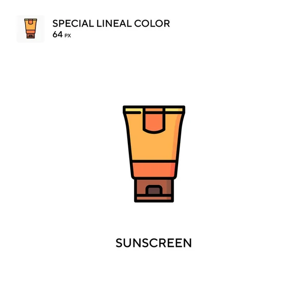 Sunscreen Special Lineal Color Vector Icon Sunscreen Icons Your Business — Stock Vector