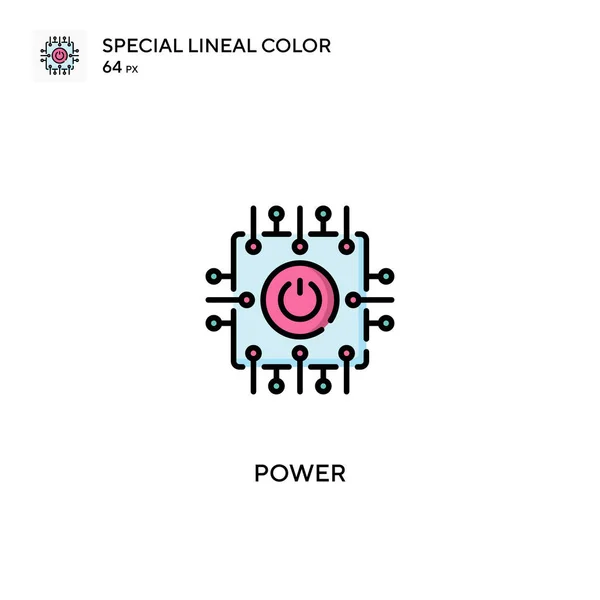 Power Spezielles Lineares Farbvektorsymbol Power Symbole Für Ihr Geschäftsprojekt — Stockvektor