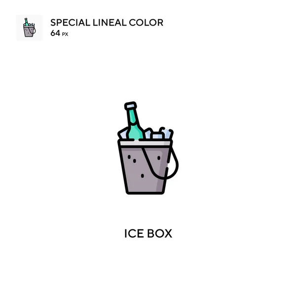 Ice Box Ειδικό Εικονίδιο Διάνυσμα Χρώματος Lineal Εικονίδια Ice Box — Διανυσματικό Αρχείο