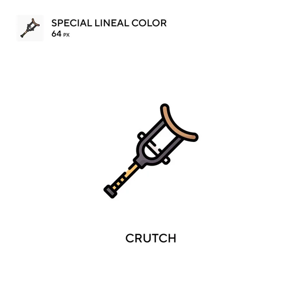 Crutch Speciale Lijnkleur Vector Icoon Crutch Iconen Voor Business Project — Stockvector
