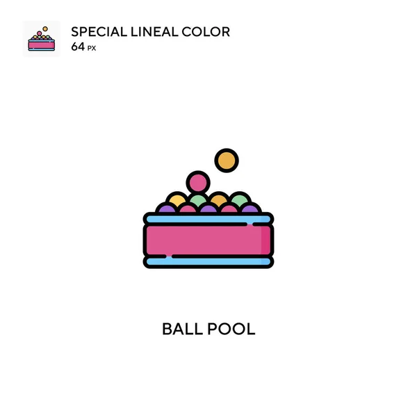 Ball Pool Speciális Lineáris Színvektor Ikon Ball Pool Ikonok Üzleti — Stock Vector
