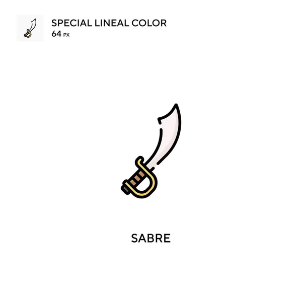 Значок Специального Цвета Sabre Значки Sabre Вашего Бизнес Проекта — стоковый вектор