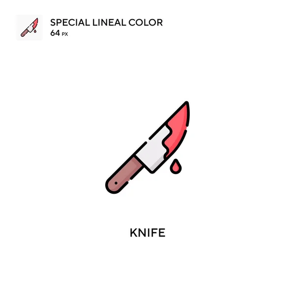 Knife Special Lineal Color Vector Icon 프로젝트용 나이프 아이콘 — 스톡 벡터