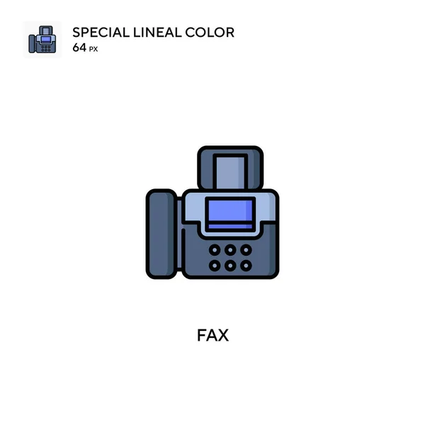 Fax Icône Vectorielle Couleur Linéaire Spéciale Icônes Fax Pour Votre — Image vectorielle