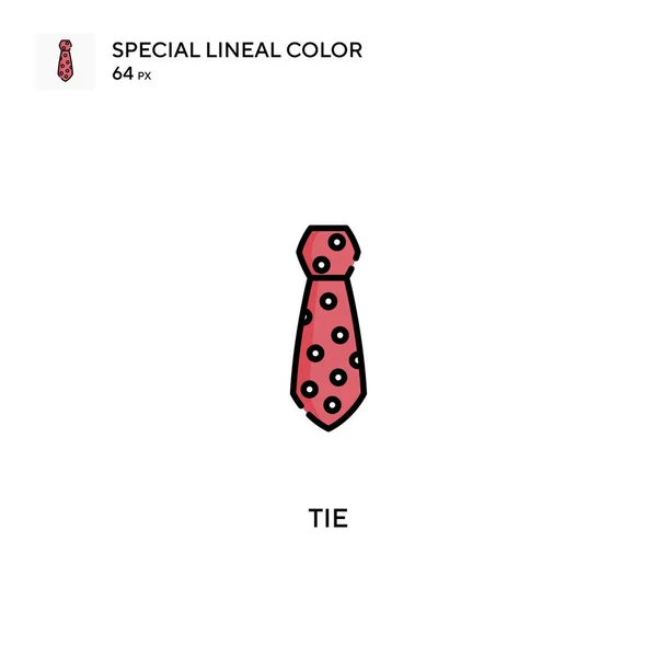 Tie Special Lineal Color Vector Icon Tie Icons Your Business — Stock Vector