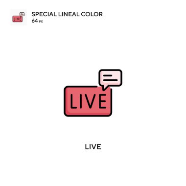 Canlı özel doğrusal renk vektör simgesi. İş projeniz için canlı simgeler