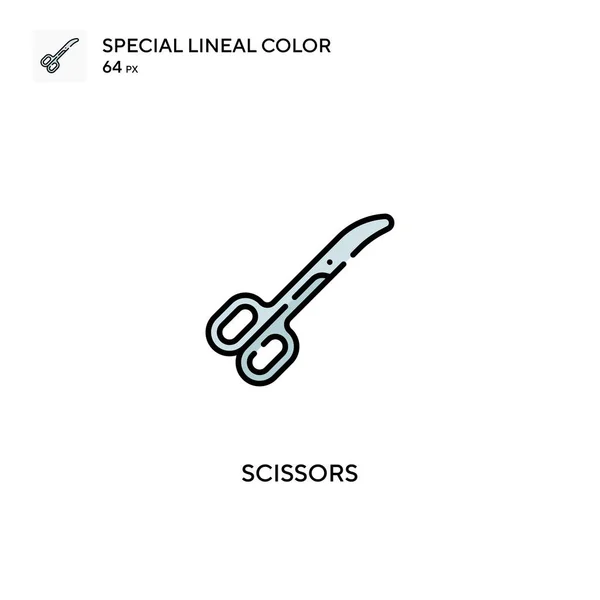 Scissors Special Lineal Color Vector Icon 비즈니스 프로젝트를 Scissors 아이콘 — 스톡 벡터