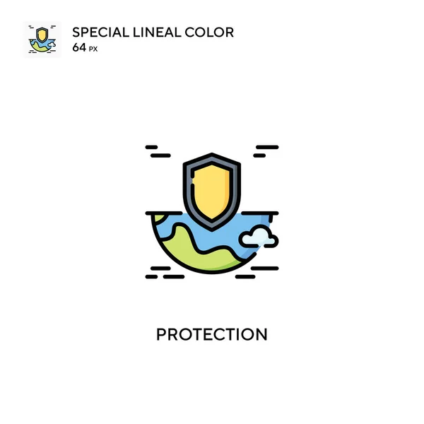 Protection Icône Vectorielle Couleur Linéaire Spéciale Icônes Protection Pour Votre — Image vectorielle
