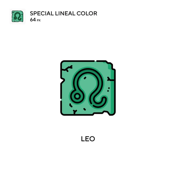 Leo Special Lineal Color Vector Icon Leo Icons Your Business — Stock Vector