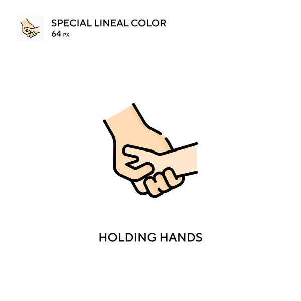 Kézfogás Speciális Lineáris Színvektor Ikon Holding Hands Ikonok Üzleti Projektjéhez — Stock Vector