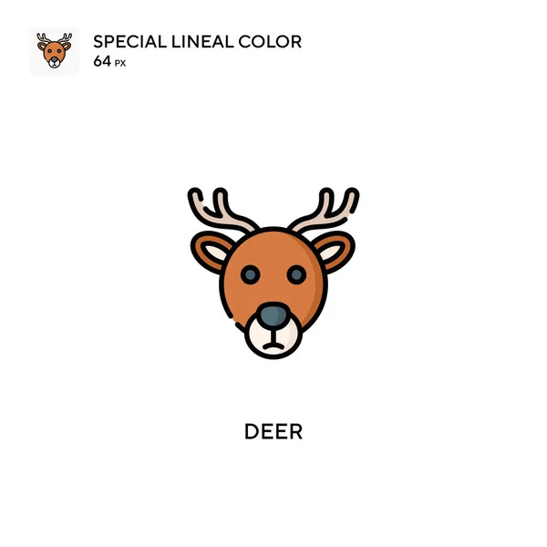 Deer Special Lineal Color Vector Icon Ikony Jelenů Pro Váš — Stockový vektor