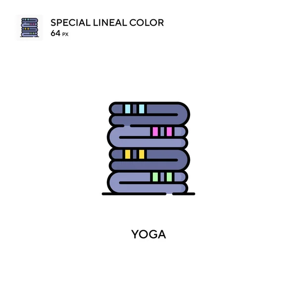 Yoga Special Lineal Color Vector Icon Yoga Icons Your Business — Stock Vector