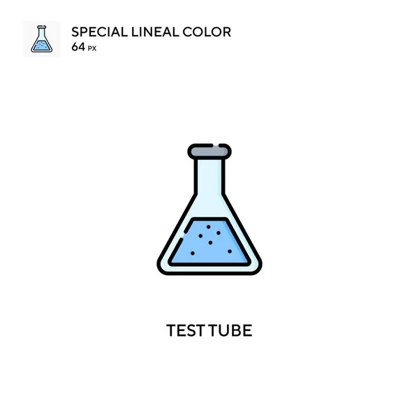 Reagenzglas Spezielles Lineares Farbvektorsymbol Symbole Reagenzglas Für Ihr Geschäftsprojekt — Stockvektor