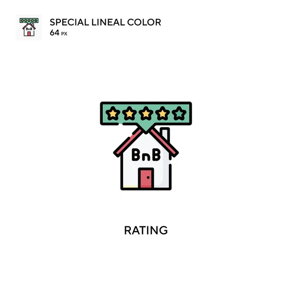 Waardering Speciale Lineal Color Vector Icon Rating Iconen Voor Business — Stockvector