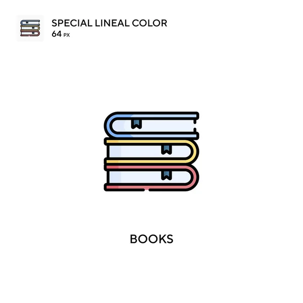 Libros Icono Especial Vector Color Lineal Iconos Libros Para Proyecto — Vector de stock