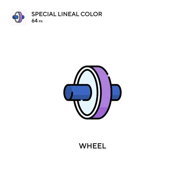 Wheel Special Lineal Color Vector Icon 비즈니스 프로젝트용 뱀장어 아이콘 — 스톡 벡터