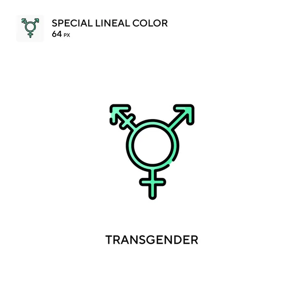 トランスジェンダー特殊線型カラーベクトルアイコン ビジネスプロジェクトのトランスジェンダーアイコン — ストックベクタ