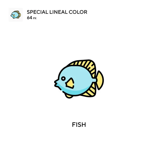 Fish Especial Icono Vector Color Lineal Iconos Pescado Para Proyecto — Archivo Imágenes Vectoriales
