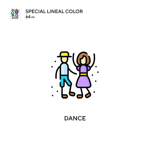 Dance Special Lineáris Szín Vektor Ikon Táncikonok Üzleti Projektjéhez — Stock Vector