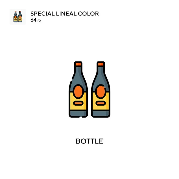 Пляшка Спеціальної Лінійного Кольору Вектор Значок Іконки Пляшок Вашого Бізнес — стоковий вектор