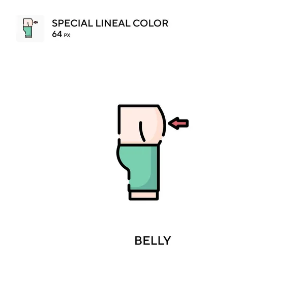 Belly Special Lineal Renk Vektör Simgesi Projeniz Için Göbek Simgeleri — Stok Vektör