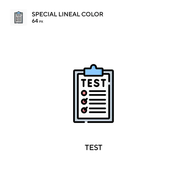 Test Speciale Lijnkleur Vector Pictogram Test Iconen Voor Business Project — Stockvector