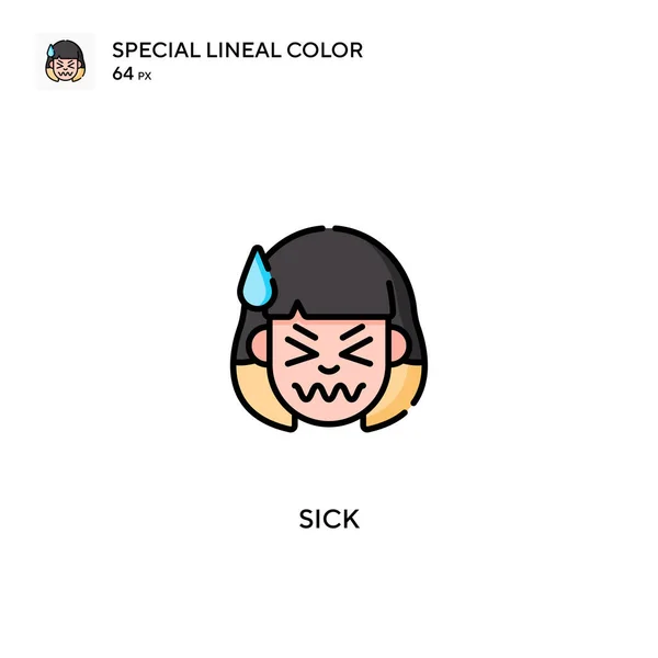 Sick Special Lineal Color Vector Icon 당신의 프로젝트에 아이콘 — 스톡 벡터