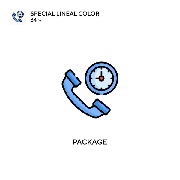 パッケージ特殊線型カラーベクトルアイコン ビジネスプロジェクトのパッケージアイコン — ストックベクタ