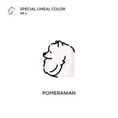 Pomeranya Özel Doğrusal Renk Vektörü ikonu. İş projeniz için Pomeranya simgeleri