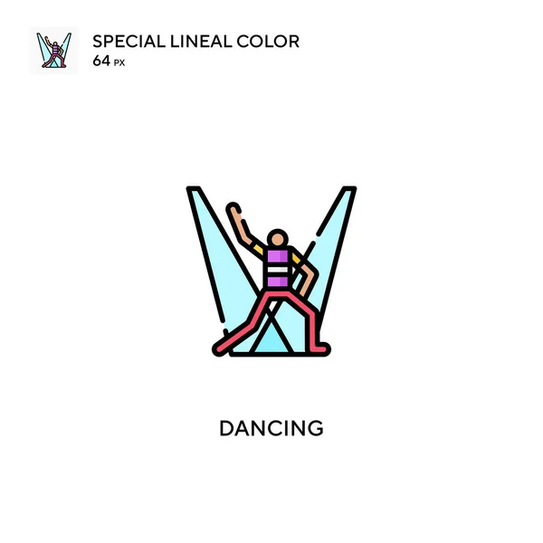 Dansande Speciell Linjal Färg Vektor Ikon Dansikoner För Ditt Affärsprojekt — Stock vektor