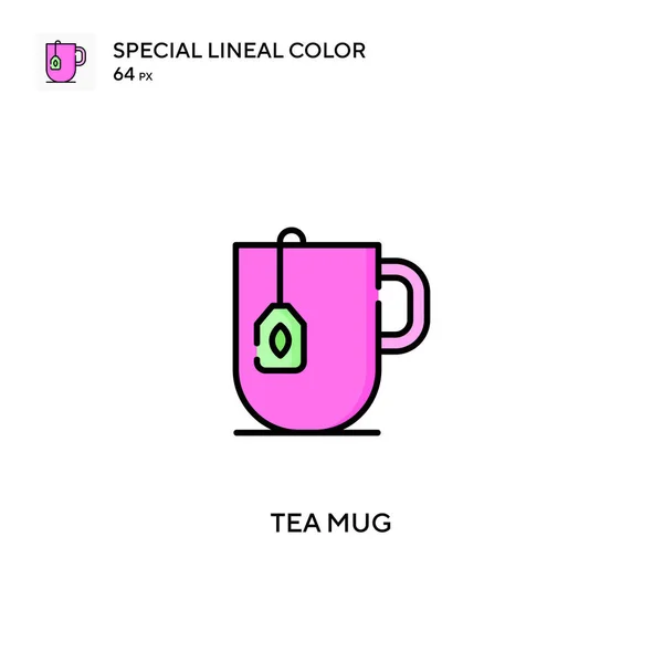 Taza Icono Especial Vector Color Lineal Iconos Taza Para Proyecto — Vector de stock