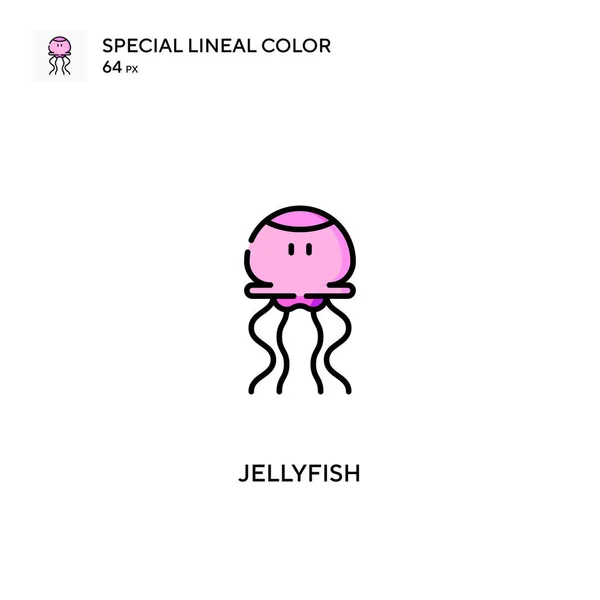 Jellyfish Special Lineal Color Vector Icon 비즈니스 프로젝트용 아이콘 — 스톡 벡터