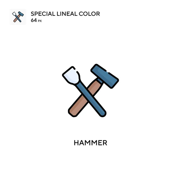 Hammer Speciális Lineáris Színvektor Ikon Kalapács Ikonok Üzleti Projektjéhez — Stock Vector