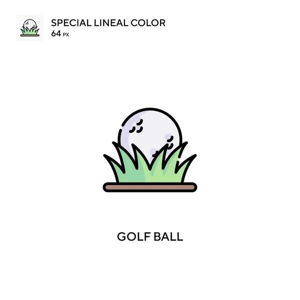 Pelota Golf Icono Especial Vector Color Lineal Iconos Pelota Golf — Vector de stock