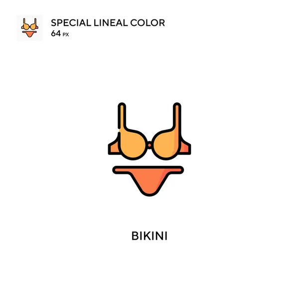 Bikini Ícone Vetorial Cor Linear Especial Ícones Biquíni Para Seu — Vetor de Stock