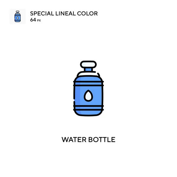 Vattenflaska Speciell Linjal Färg Vektor Ikon Vattenflaska Ikoner För Ditt — Stock vektor