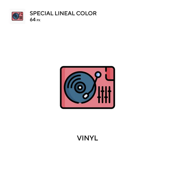 Vinyl Special Lineal Color Vector Icon Vinyl Icons Your Business — Stock Vector