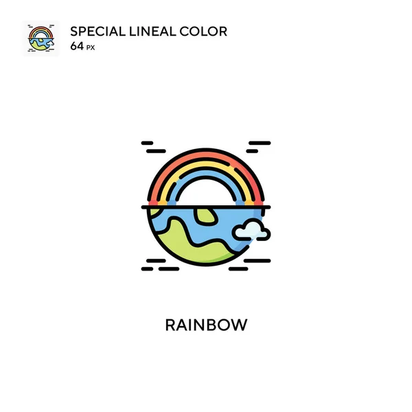 Rainbow Icono Especial Vector Color Lineal Iconos Arco Iris Para — Archivo Imágenes Vectoriales