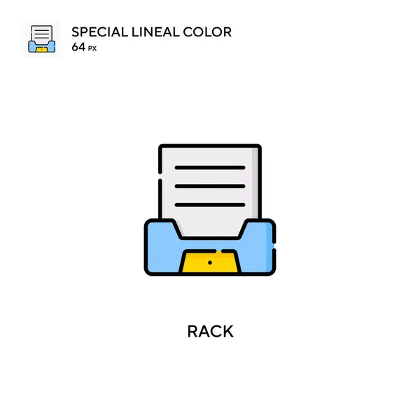 Rack Speciális Lineáris Színvektor Ikon Rack Ikonok Üzleti Projektjéhez — Stock Vector
