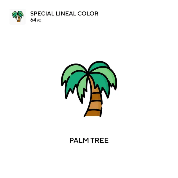 Palmera Icono Especial Vector Color Lineal Iconos Palmeras Para Proyecto — Vector de stock