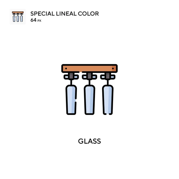 Glass Special Lineal Color Vector Icon Glass Icons Your Business — Stock Vector