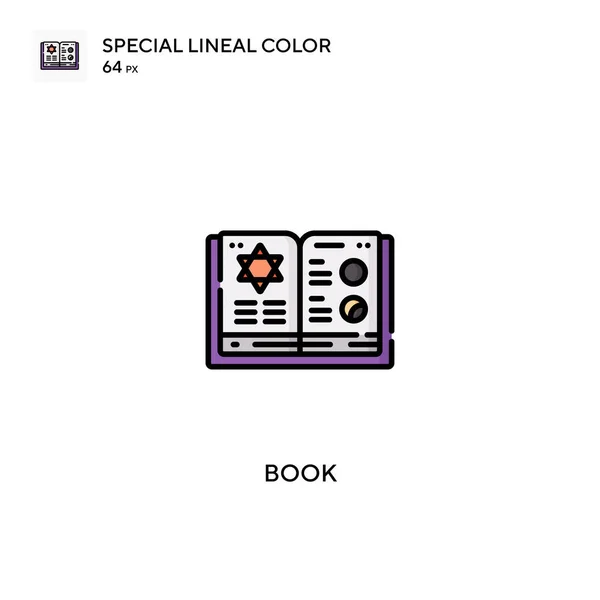 Libro Especial Icono Vector Color Lineal Iconos Libro Para Proyecto — Vector de stock