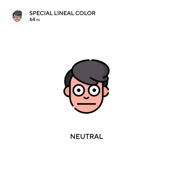 Neutral Icono Vector Color Lineal Especial Iconos Neutros Para Proyecto — Vector de stock